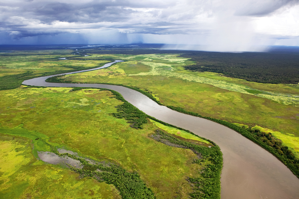 Wet season downpours bring renewal to the South Alligator River. In a good wet, the river spills onto the plains, creating one of Australia’s most plentiful freshwater environments. Photo by David Hancock. Horizons OUTBACK Issue #132.