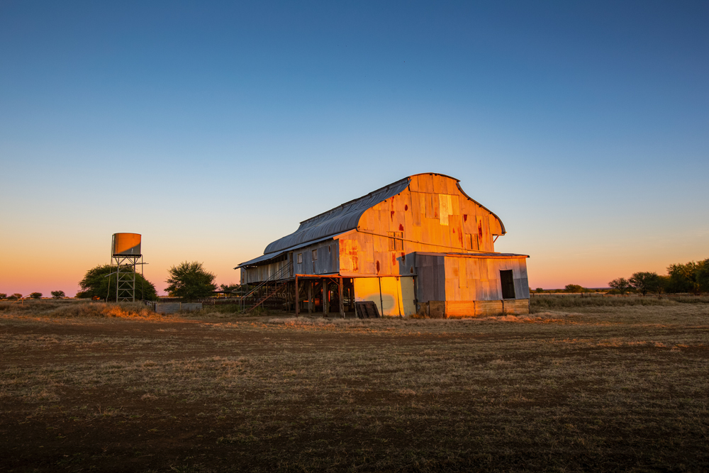 Acacia Downs woolshed near Muttaburra, Qld. Photo by Andrew Chapman. Photo Essay OUTBACK #Issue 132.