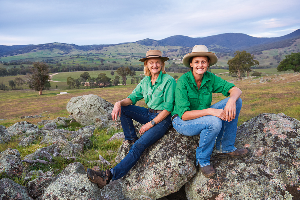 (L-R) Lucinda and Ruth Corrigan on their family’s property, Rennylea, south of Holbrook, NSW. Photo by Cormac Hanrahan. Stations OUTBACK #Issue 132.
