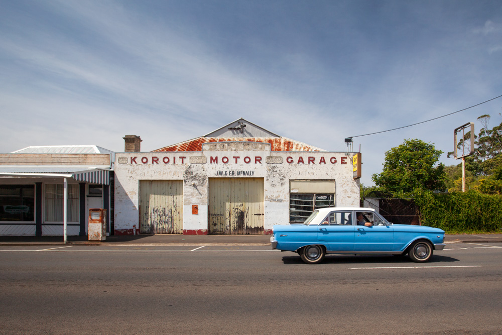 An old garage at Koroit, Victoria.