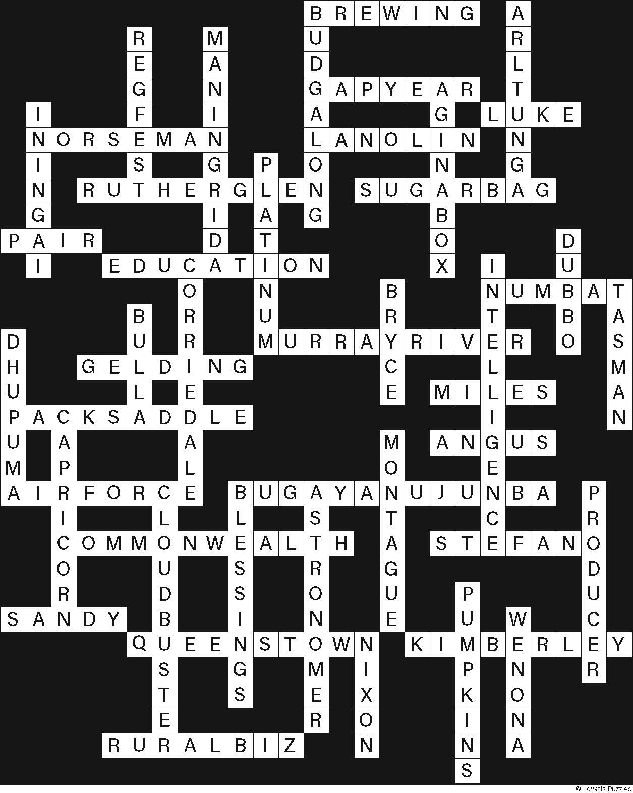 crossword solution