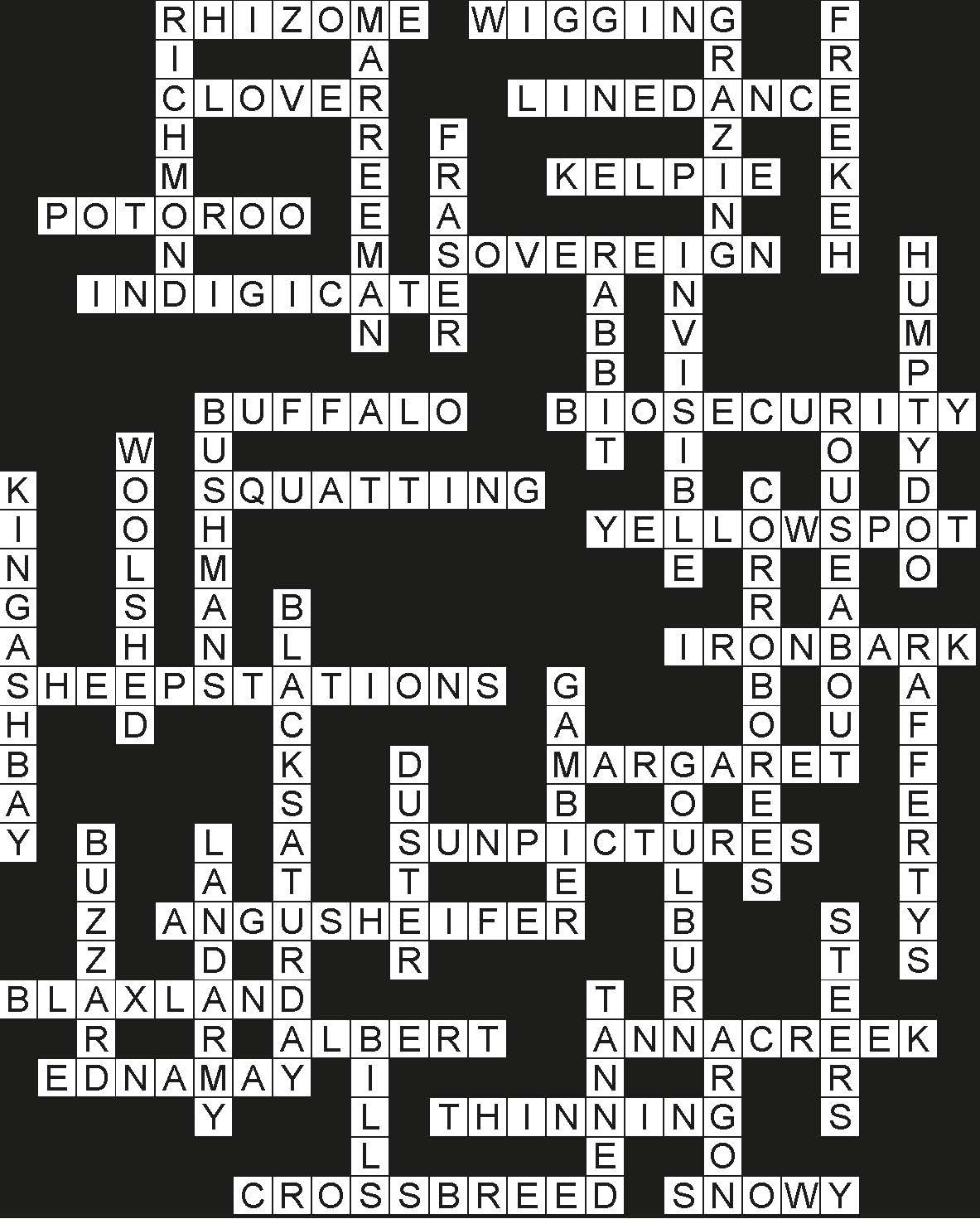 Outback crossword